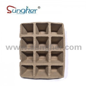 Paper Pulp Plant Tray – 3X4 Square Tray (big)