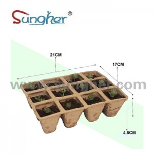 Paper Pulp Plant Tray – 3X4 Square Tray (big)