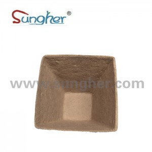 Paper Pulp Plant Pot – 8cm Square